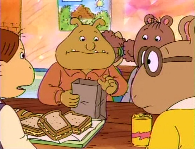 jackanthfern:   outofcontextarthur:  muffy’s lunch consists of three sandwiches