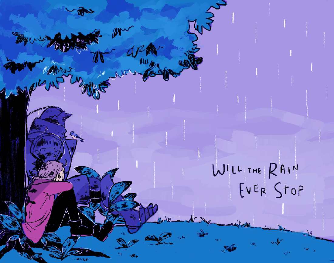 marimel-stars:  “Will the rain ever stop? I’ve been cold for such a long time”