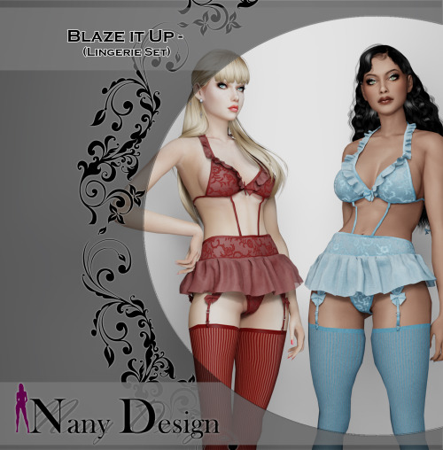 Blaze it Up (Lingerie Set)Base Game Compatible*For Females T / A / YA*Outfit Type:01-Brassiere (Bras