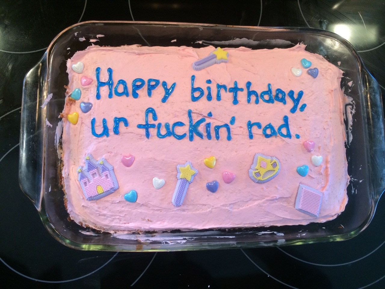 the-80s-do-it-better:  made grace a birthday cake👑💕
