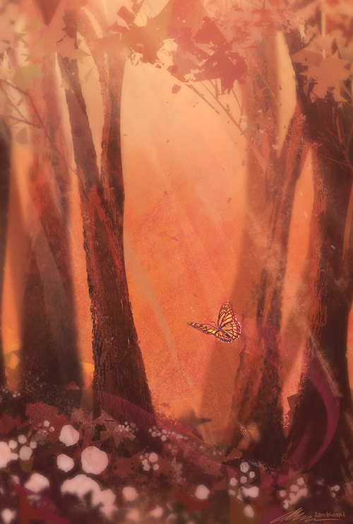 Butterfly Wing Inspired Landscapes: Monarch