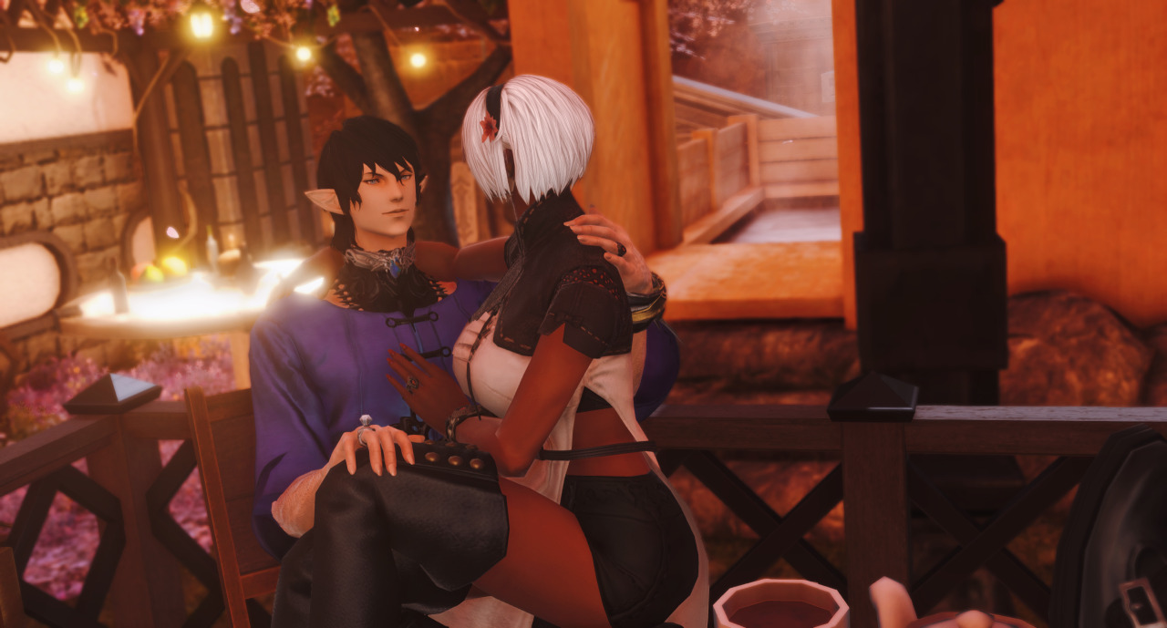 tea time with house fortemps~ #gisele surana #aymeric de borel #haurchefant greystone #haurches middle name is compersion  #the only reason aymeric isnt scolding him about putting his feet on the table is bc hes too distracted by warm wife  #bishos adventures in gpose  #ot5: saints and sinners  #stupid sexy aymeric #lord baestone