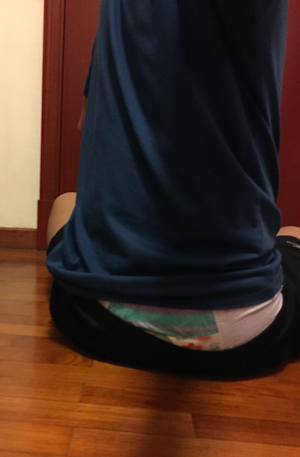 Having a sleepover at my friend’s house and as usual, i wore my protective panties there as i 