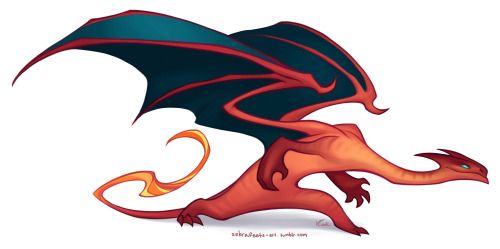 zebrafeets-art: Charizard!!! With a mega-evo bonus. :)