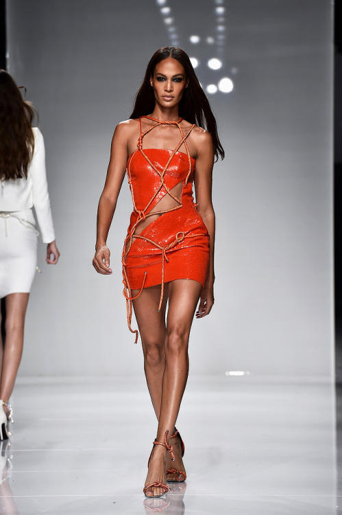 Joan Smalls walks the runway during the Versace Spring Summer 2016 show as part of Paris Fashion Wee