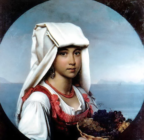 orest-kiprensky:Neapolitan girl with the fruits, 1831, Orest Kiprensky