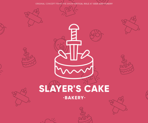  More Critical Role inspired fictional branding. Slayer’s Cake.Original Concept from the Critical Ro
