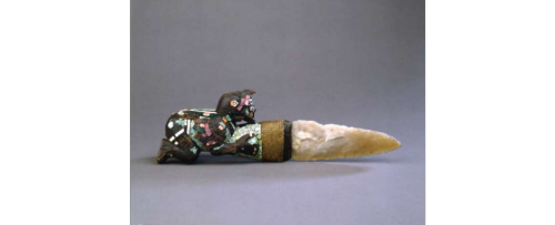 sacrificial knife; mosaic  Cultures/periods: Aztec or MixtecProduction date: 1400-1521Findspot: Mexi