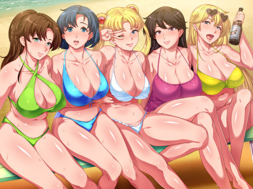 fandoms-females:  AF #3 - Beach Day with the Ladies   cuties <3