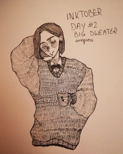 Inktober, Day 2: Big Sweater