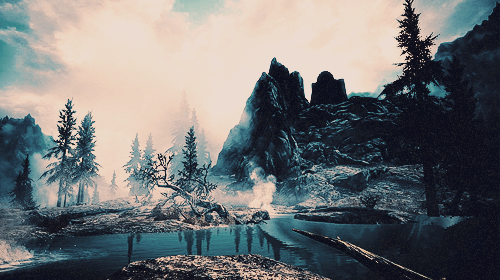 shitajiki:   Skyrim sceneries or how to be distracted from the game because heck.  Credits for the screencaps : Krystina Butler