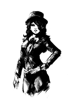 ougibro:Day 145. I only really had the chance to draw late today, sorry about that. Today we have a sketch of Zatanna.