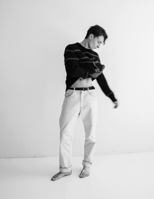 vogueman: Harrison Osterfield photographed by Danny Getz. Harrison wears sweater Paul Smith and pant