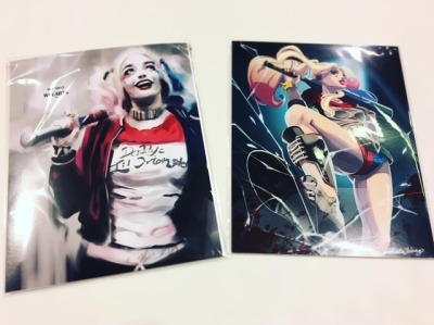 We’re at E-41 artist alley @wondercon!! One of a few pieces we have available. Harley Quinn 8x10 prints, one by me the other by @kaoritakagiart!! Double trouble! #wondercon2017 #prints #harleyquinn #fanart #digitalart #batman #suicidésquad #joker (at...