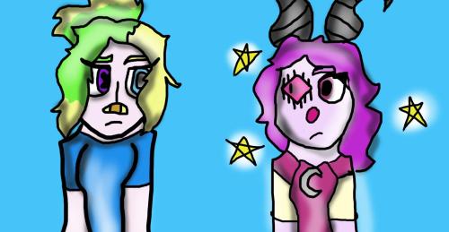 First Proper Post Of My Welcome Home AU. This Is When Human! Melish Meets Moonie. At First, They're Both