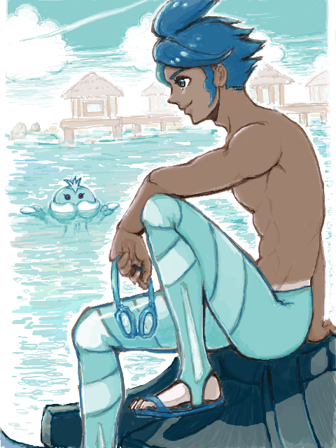 げるま30 day Pokemon Challenge    •    18: Favorite Gym Leader: MarlonMarlon’s such a cool guy, s