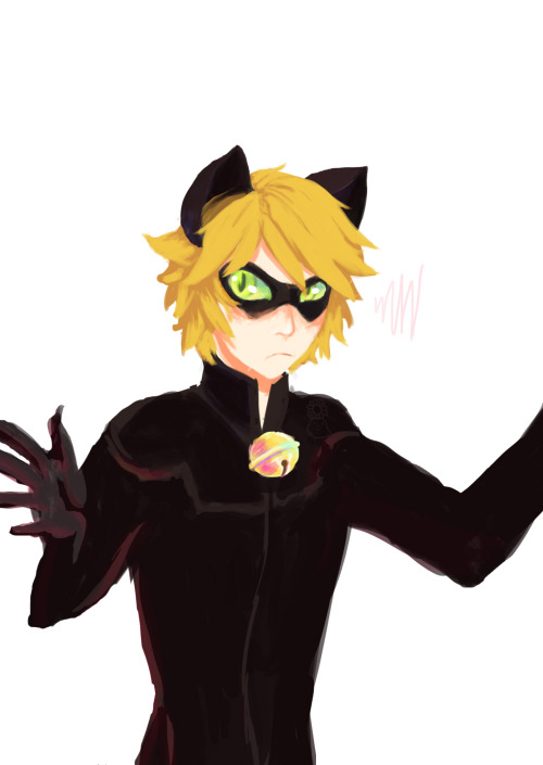 Love how I made his face more detailed and literally just winged the rest. I’m sorry Chat Noir I hav