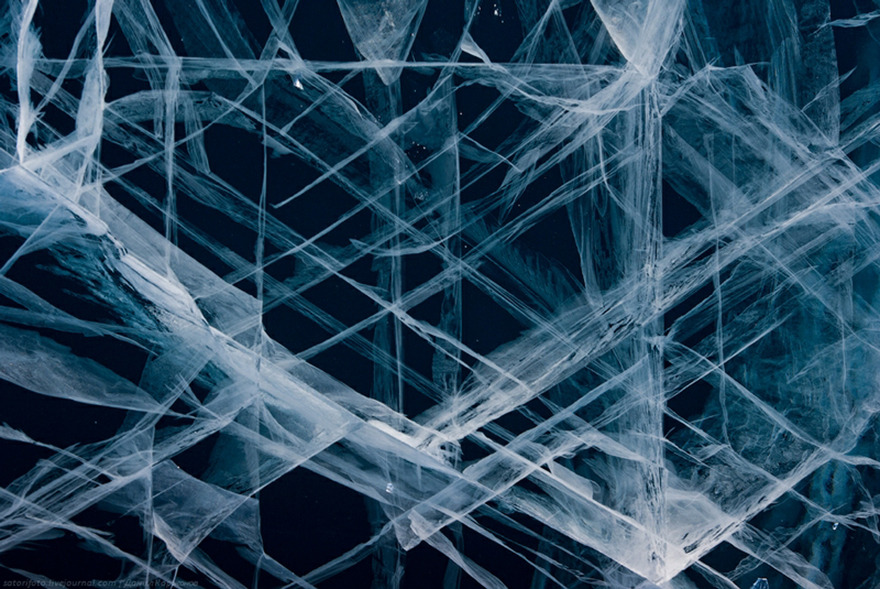 the-gasoline-station:  When a Super-Clear Lake Freezes Over Southern Siberia’s