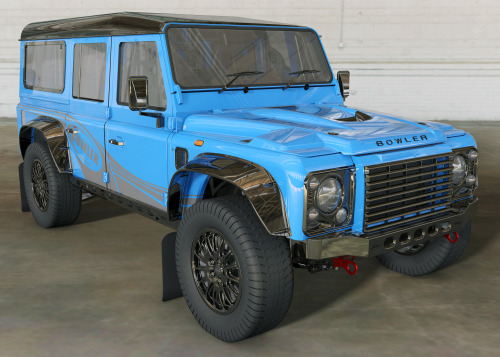 carsthatnevermadeitetc:Bowler CSP 575, 2021. Land Rover has given Bowler Motors, part of its Special Vehicle Operations division, permission to use the original Defender shape for high-performance vehicles. Project codenamed ‘CSP 575’ will combine