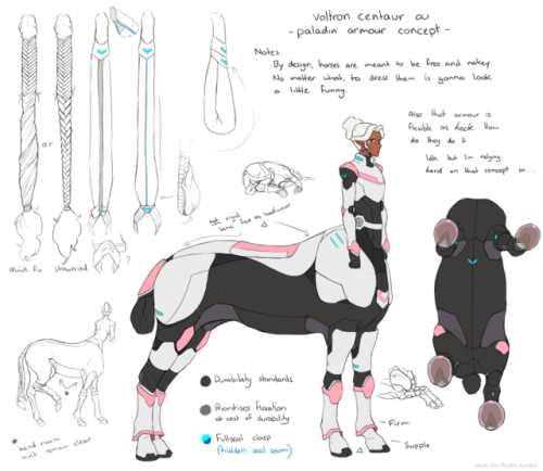 what-the-floofin: Oh my god do I try. For all the asks about paladin armour in the taur universe. Fe