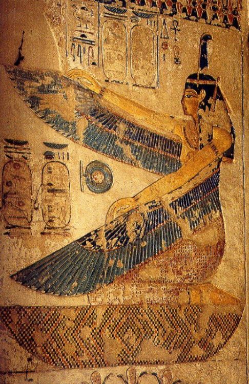 ancient-egypts-secrets:Ma’at, the Winged Egyptian Goddess of Truth, Justice and Harmony. 19th Dynast