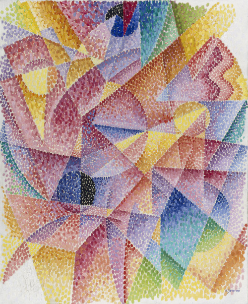 mauveflwrs: Gino Severini - Spherical Expansion of Light (Centripetal and Centrifigal) (ca. 1914)