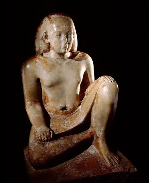 egypt-museum:Seated Statue of BesA dignitary from the court of King Psamtik I. Inscribed on the base