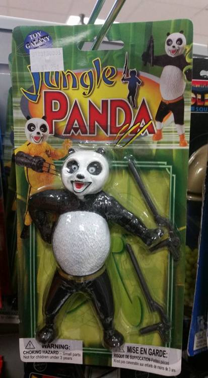 bootlegheaven: jungle panda cosplaying as wolverine in the background