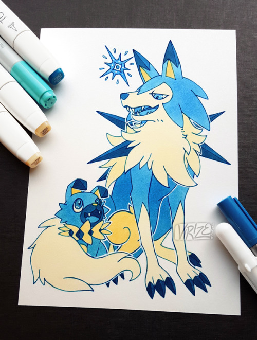 virize:

Bonds of Evolution Series: Rockruff & Lycanroc (Midday Form)
I wanted to try something new that combined inks, a 2-colour palette, and pokemon evolution; what better way to start off a new series of works than with Rockruff and Lycanroc, whose evolutionary line depends entirely on which version of Sun and Moon you play?
[ etsy ] - [ instagram ] - [ twitter ] #rockruff#lycanrock#illustration insp
