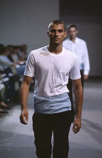 ohyescoolgreat:  cotonblanc:The perfect white tee, spring / summer 1998 by Helmut Lang.