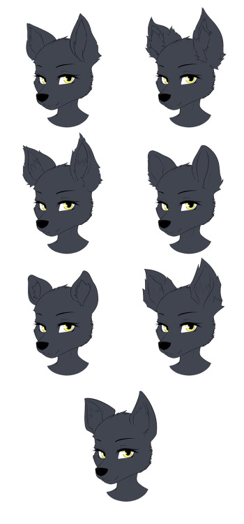 My thesis work : Anthro Character Generator application progress update.I ’m working on ear’s sample parts.  Next time will be eyes and More species variants. 