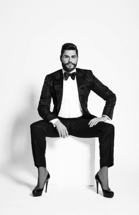 Muscle men in heels