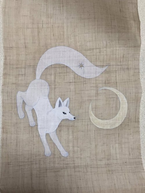 White fox motifs, new amazing yuzen designs by @javasparrow9