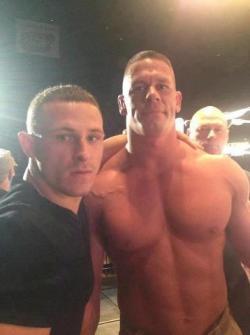 Unf Cena is HOT&hellip;.guy standing next to him is to =P