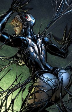 superheropinups:  Not Safe for Work Wednesday She-Venom 