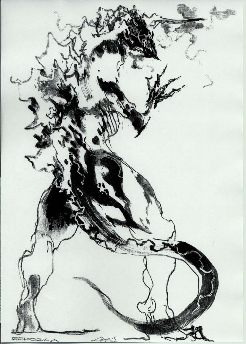 Godzilla Concept Art For Godzilla Final Wars By Yoji Shinkawa