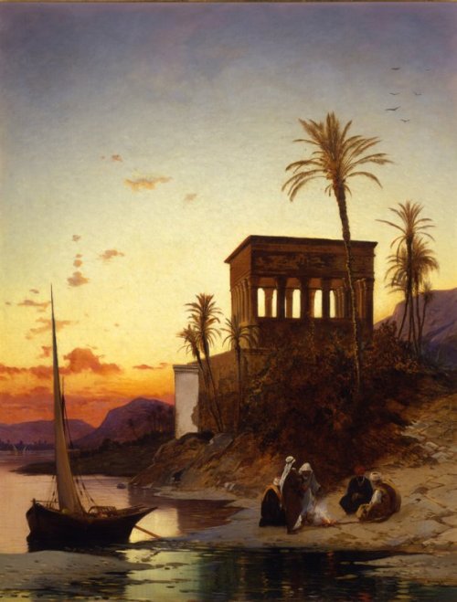 Island of Philae, Hermann-David-Solomon Corrodi (Italian, 1844–1905)