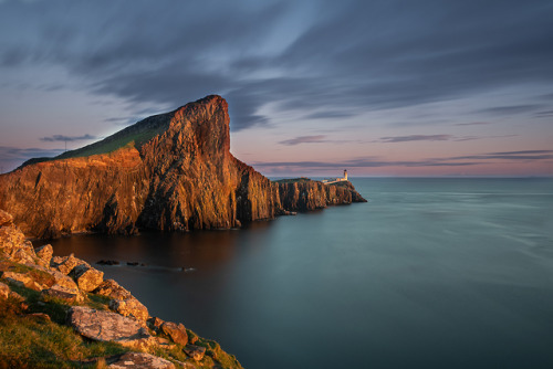 Sunset at Neist Point on Isle of Skye