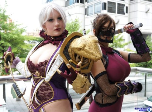 turner-d-century:  fora-dos-padroes:  Ivy x Taky - Soul Calibur  MIss Sinister : Taki ; Belle Chere: Ivy Valentine   Hurt me ;)