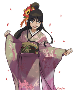 wonderfulworldofmoi:  Last week I had a dream that I bought an Ace Attorney charm that had Maya (and trucy) wearing a kimono! I woke up and it wasn’t real :C (Here’s a link to both Trucy and Maya pics as a photoset!)