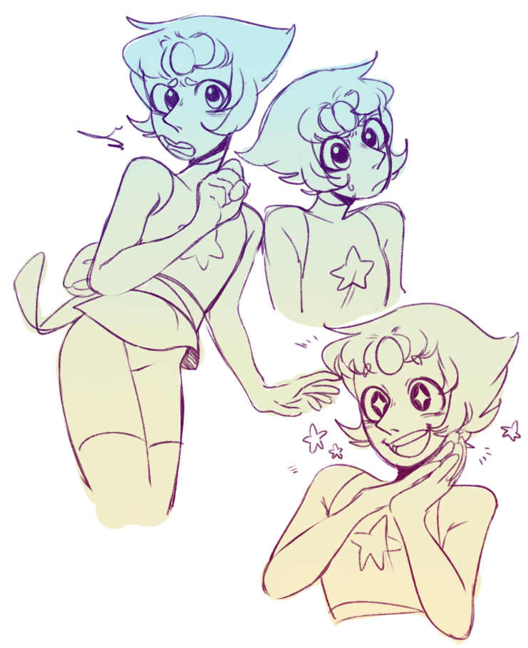 kingkimochi:  trying to figure out how to draw Pearl :-o 