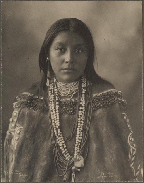 blondebrainpower:Hattie Tom, a young Chiricahua Apache, 1899