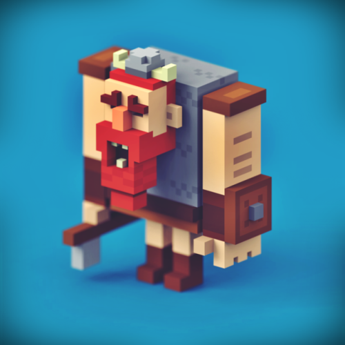 Muscled voxel :D Voxel characters made just for fun :)