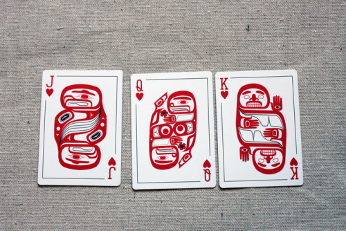 nitanahkohe:check out Tlingit artist Rico Worl’s gorgeous set of NW Coast-style playing cards!! ge