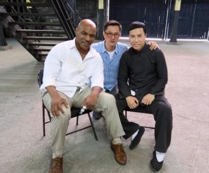 theblindninja:  Donnie Yen and   Mike Tyson on the set of Ip Man 3 