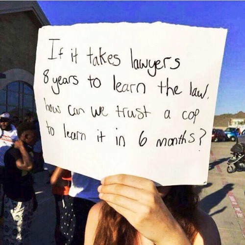 brandieblaze:  thedarkestlove:  dockterfrankensteez:   DEADASS!!!     Aaaaand they will disbar a lawyer QUICK but these cops get paid vacation.     All I’m saying is you need a master’s to be a social worker, but you can be a cop with a high school