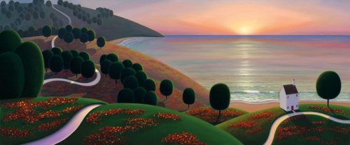 Ollebosse:    Paul Corfield  ‘Sun Setting Over The Meadows’  