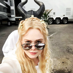 disneyliveaction: @ellefanning It’s bring your mom to work day on the #Maleficent2 set!!!!! ✌🏼