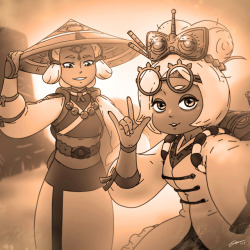 blackbookalpha: “Finally got Impy to show off her award-winning smile! That hag! Told her a joke about papaya seeds, SNAPPITY SNAP!” “Delete photo and return Sheikah Slate to Zelda. Noted!” -Purah  cuties &lt;3