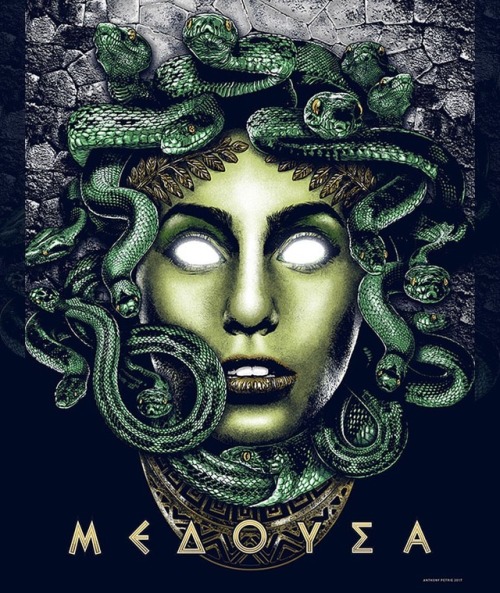 Making this Medusa a screen-print for NYCC! More info soon. Hopefully will get to add more mythology